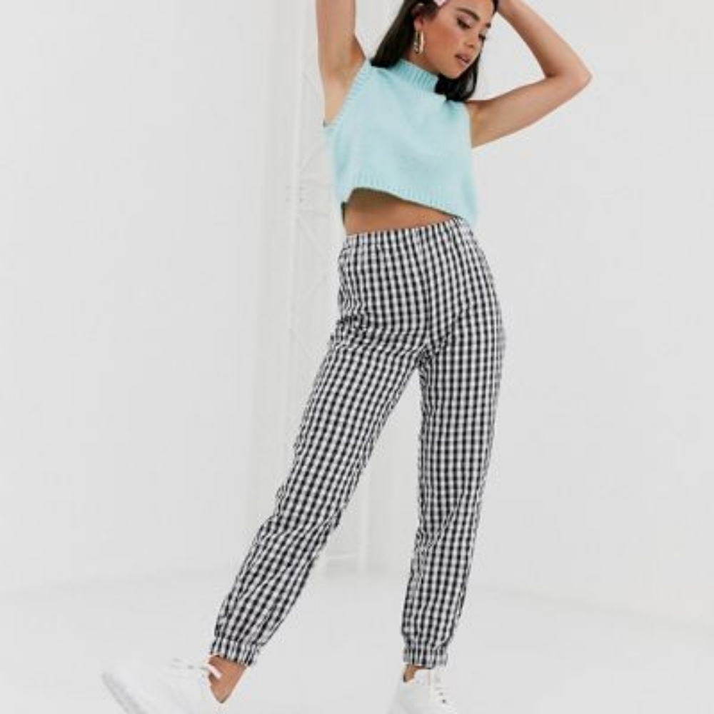Black & White Checkered Joggers